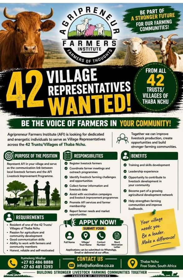 42 Village Representatives Wanted